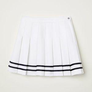White Pleated Skirt